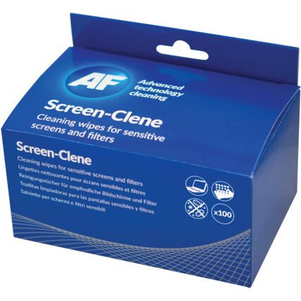 ASCS100 Screen-Clene Antistatic Wipes Pack of 100