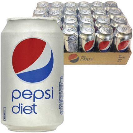 Diet Pepsi 330ml Can Pack of 24 3386