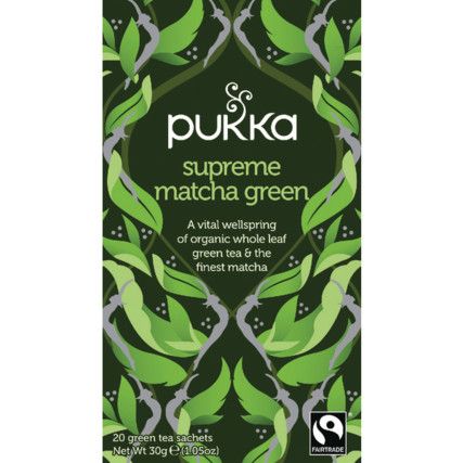 P5056SE PUKKA SUPREME GREEN MATCHA F/T TEA Pack of 20
