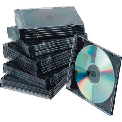 CD Jewel Case Black Pack of 25