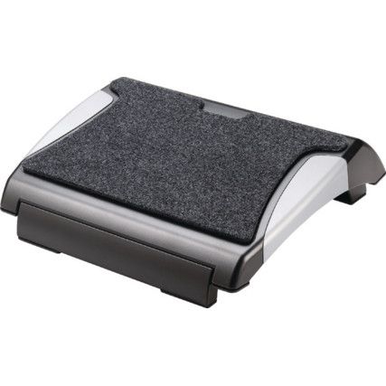 KF20075 FOOT REST WITH CARPET BLK/SILVER
