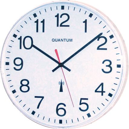 Quantum 2500 10" Round White Radio Controlled Clock