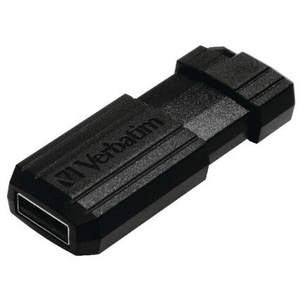 49065 Pinstripe USB Flash Drive 64 GB Black