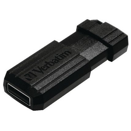 49062 Pinstripe USB Flash Drive 8GB Black