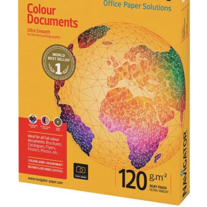 Colour Documents Paper Ultra Smooth 120gsm White (250 Sheets)