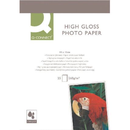 Photo Paper High Gloss 100 x 150mm Pack of 25