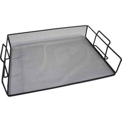 WIRE MESH WIDE ENTRY LETTER TRAY BLACK