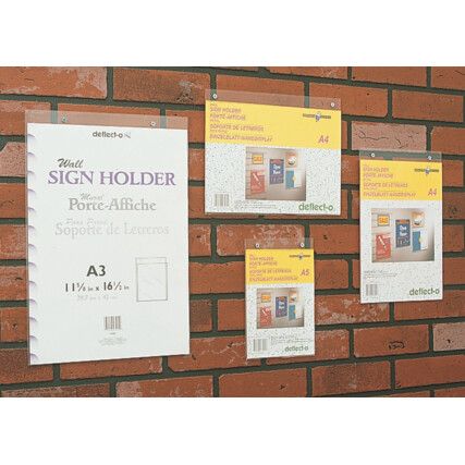 WALL SIGN HOLDER A4 CLEAR 47001
