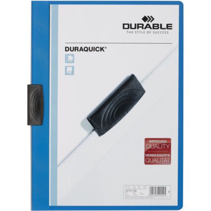 DURAQUICK CLIP FILE A4 BLUE 227006 (PK-20)