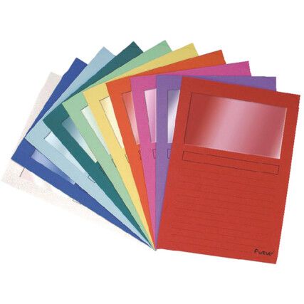 Windowed Files A4 Assorted Pack of 100 50100E