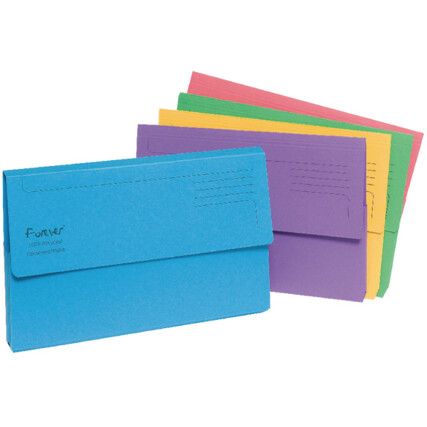 Bright Manilla Wallets A4 Assorted Pack of 25 211/5000