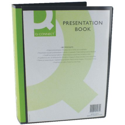 KF01271 PRESENTATION BOOK 100-POCKET BLK