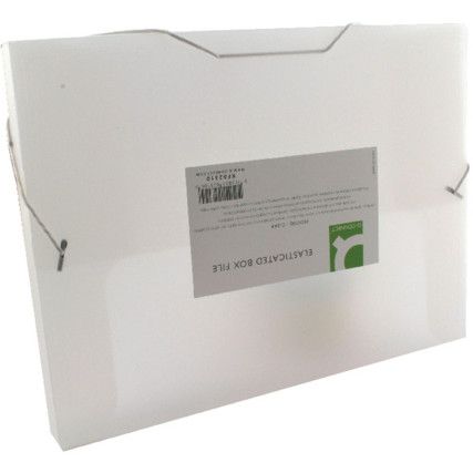 KF02310 ELASTICATED BOXFILE CLEAR