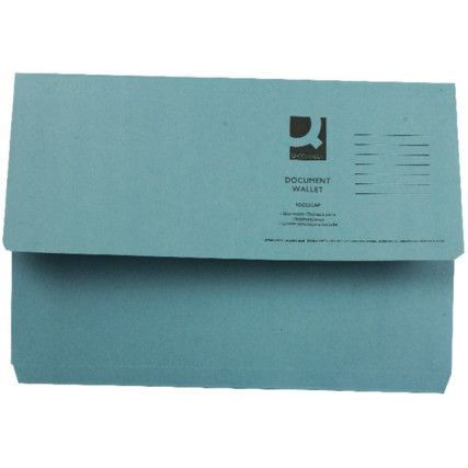 Document Wallets Foolscap Blue Pack of 50 24313/45913