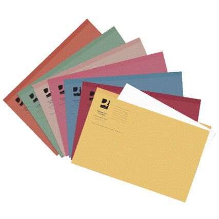 Square Cut Folders Foolscap Assorted Pack of 100 KF01491