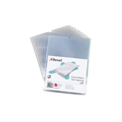 Cardholder A4 Clear Pack of 25 RX12092