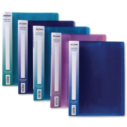 Electra Display Book 24 Pocket A4 Assorted Pack of 10 12219