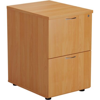 2 Drawer Wooden Filing Cabinet, Beech