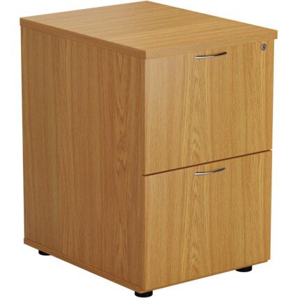 2 Drawer Wooden Filing Cabinet, Oak