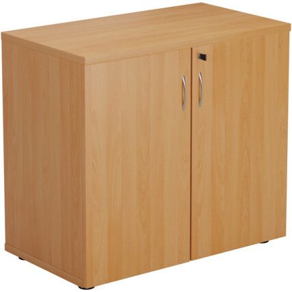 Wooden Cupboard, Beech, 1 Shelf, 730mm High