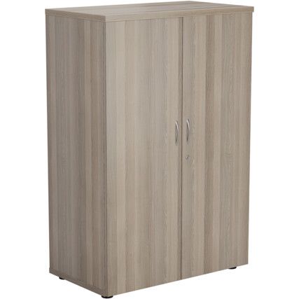 Wooden Cupboard, Grey Oak, 3 Shelves, 1200mm High