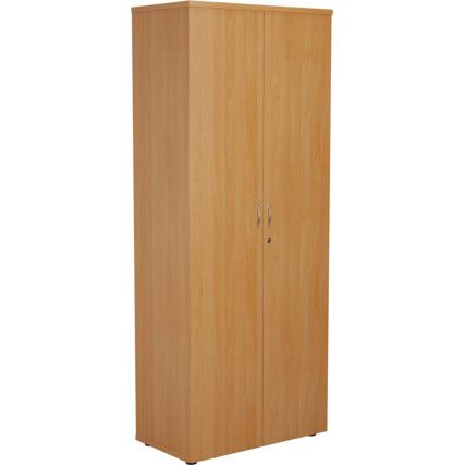 Wooden Cupboard, Beech, 4 Shelves, 2000mm High