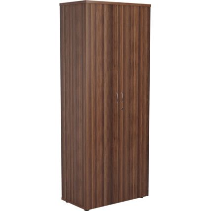 Wooden Cupboard, Dark Walnut, 4 Shelves, 2000mm High