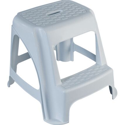 kick step stool, Plastic, White, H410mm