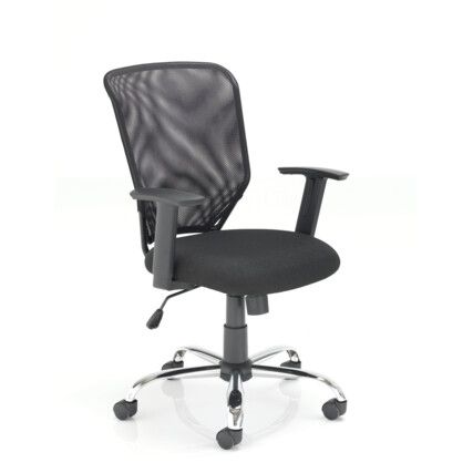 MESH HIGH BACK OFFICE CHAIR WITH CHROME BASE