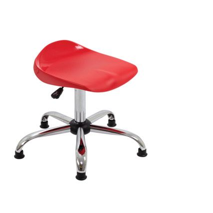 TITAN SENIOR SWIVEL STOOL 11+ YEARS WITH GLIDES - RED