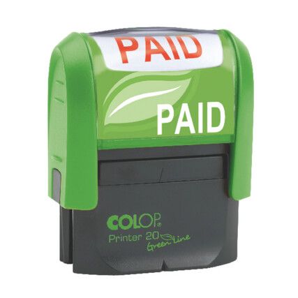GLP20PAID WORD STAMP GREEN LINE PAID