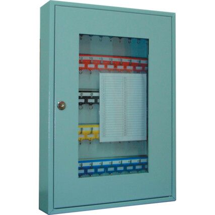 Key Cabinet, 50 Key Capacity, Grey, Steel, 550 x 380 x 80mm