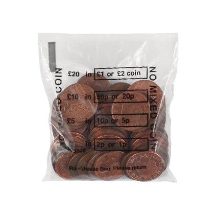 Sterling Coin Bags, Pack of 5000