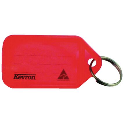 Key Tag, Plastic, Red, 74 x 38mm, Pack of 100