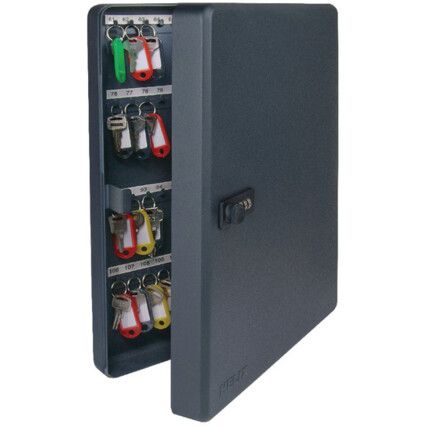 Key Cabinet, 100 Key Capacity, Black, Steel, 410 x 320 x 80mm