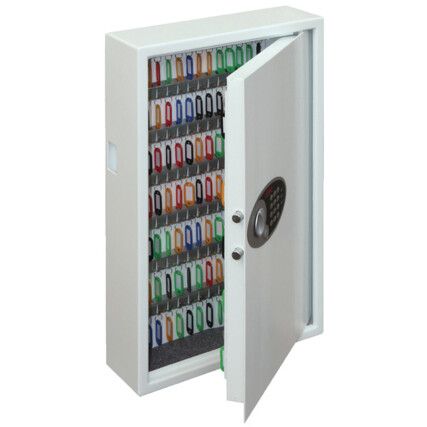 Key Cabinet, 144 Key Capacity, White, Steel, 660 x 430 x 130mm