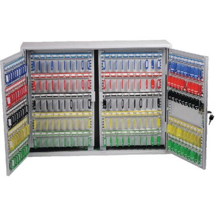 Key Cabinet, 400 Key Capacity, Grey, Steel, 550 x 730 x 140mm