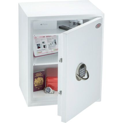 Safe, Combination Lock, White, Steel, 350 x 450 x 550mm