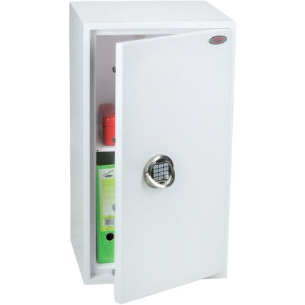 Safe, Combination Lock, White, Steel, 400 x 445 x 805mm