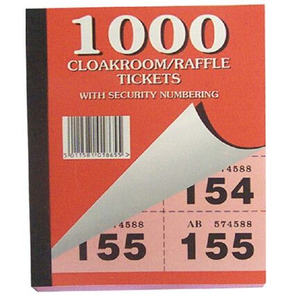277 CLOAKROOM TICKET 1-1000(PK-6)