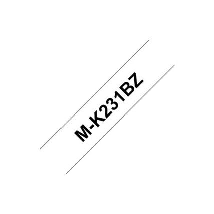 MK231B P-TOUCH TAPE 12mm BLACK ON WHITE