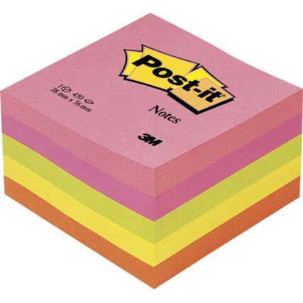 POST-IT NOTES NEON PINK CUBE 2028NP