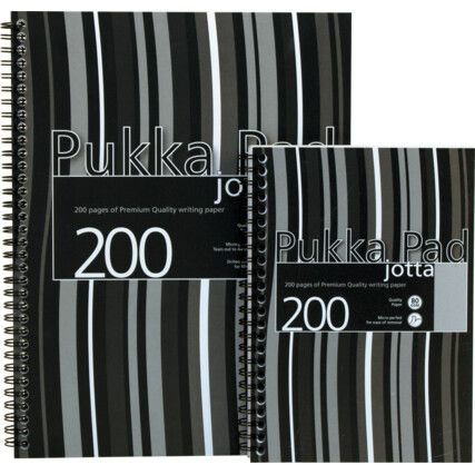 PUKKA A5 BLACK P/PROP JOTTA PAD 200-PG RULED (PK-3)