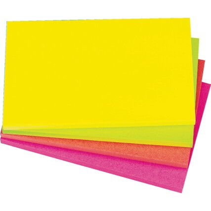Q CONNECT 125x75mm QUICK NOTES NEON RAINBOW (12)
