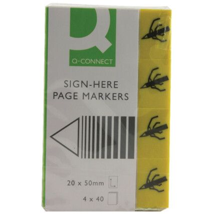 KF01979 SIGN HERE PAGE MARKER X4 ASST (PK-160)