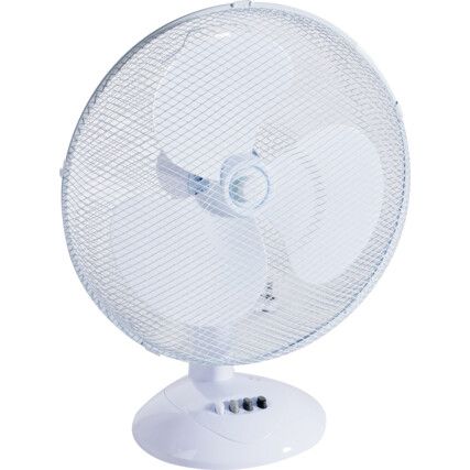 16" Desk Fan with Quiet Motor, 2 Speed Control, 230V