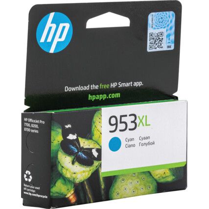 HP953XL Inkjet Cartridge High Yield Cyan