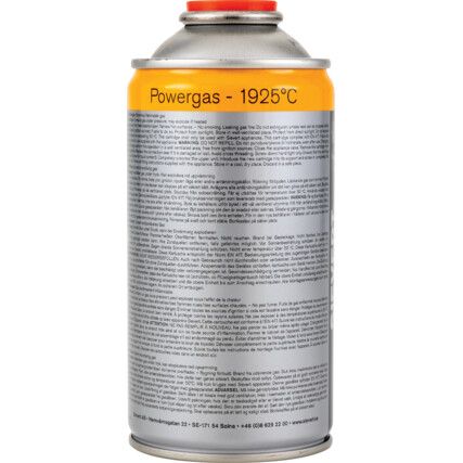 Gas Canister, 35% Propane and 65% Butane Mix, 175g (300ml) with Safety Valve