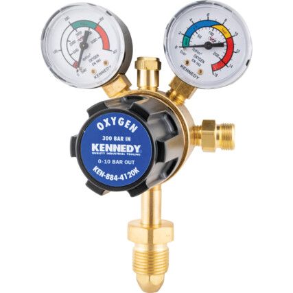 Gas Regulator, Single Stage, 10 Bar Outlet, 300bar Inlet, 5/8in BSP x 3/8in BSP Connection