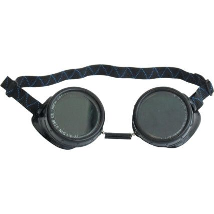 Safety Goggles, Black Lens, Sealed, Flame-resistant/Infrared Radiation Resistant/Weld Spatter Resistant